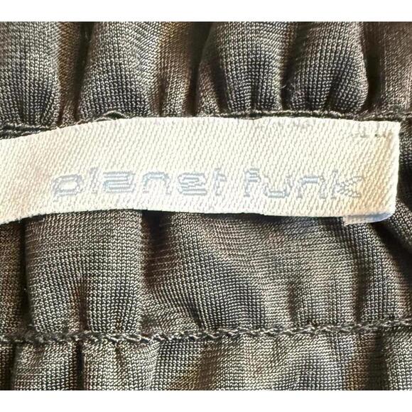 Plan Funk UK Black Crushed Velvet Smocked Top fits like an XL - Picture 5 of 7